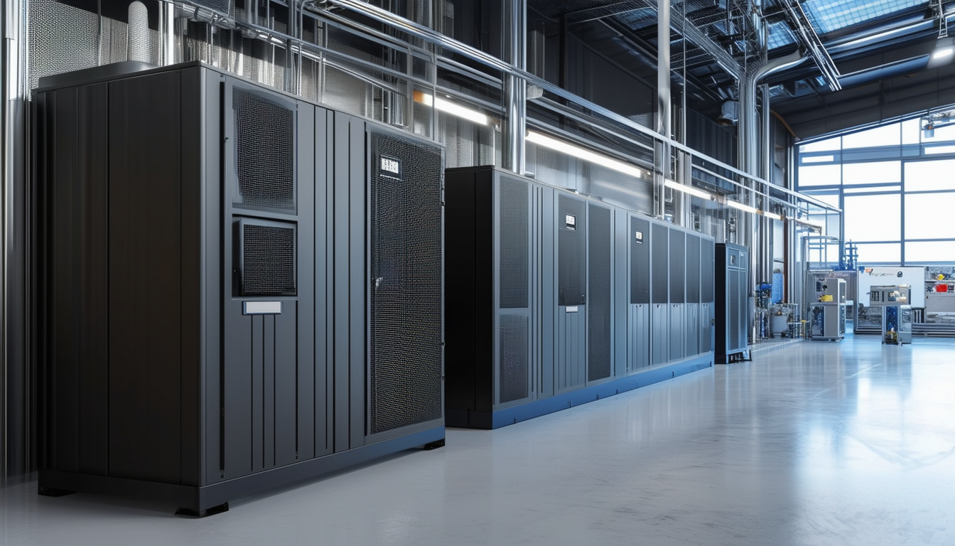 A sleek, modern energy storage unit seamlessly int